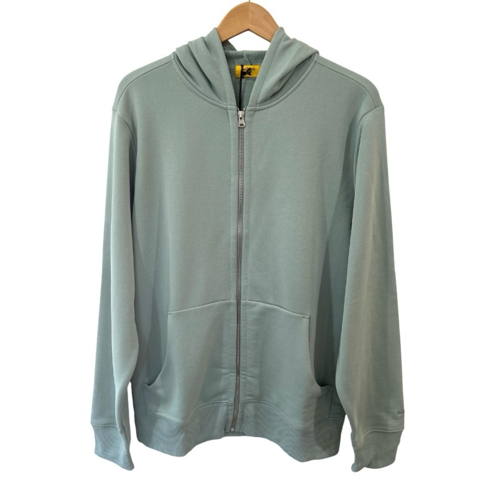 Allbirds men’s Anytime Full zip hoodie L bark grey green cotton blend new NWT